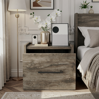 Sunvega Floating Nightstand with Accessible Storage and Space Efficient Design