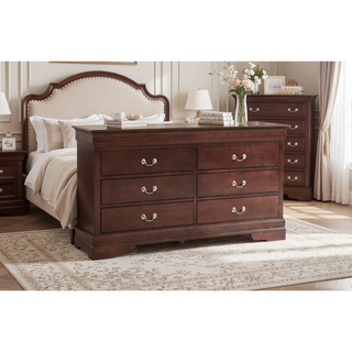 Sunvega Dark Brown Tufted Polyurethane Upholstered King Size Bed Frame