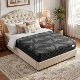 Sunvega Diamond Matrix Copper Cooling Hybrid Waterfall Top Mattress with Medium Feel