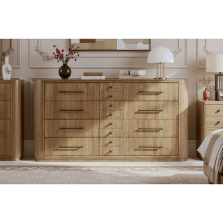 Sunvega Eucalyptus Veneer Dresser with Soft-Close Drawers and Cedar-Lined Storage