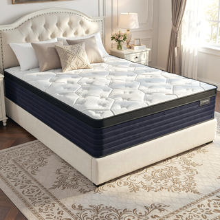 Sunvega Diamond Cleo Cooling Copper Memory Foam Hybrid Mattress with Euro-Top 14" Firm