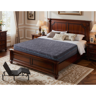 Sunvega Firm Comfort 8" Twin Size Gel-Infused Memory Foam Hybrid Mattress in Dark Gray