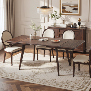 Sunvega Solid Red Oak Wood Bench with Tapered Legs for Dining and Entryway