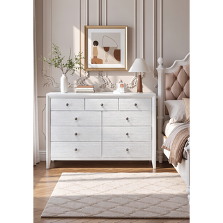 Sunvega Contemporary Modern Look Nightstand End Table with Two Storage Drawers