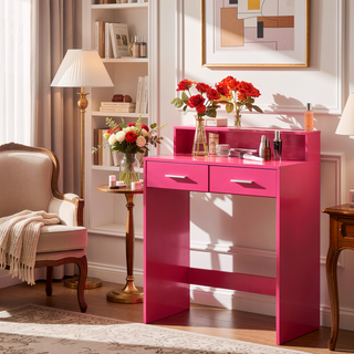 Sunvega Hollywood Style Vanity Desk with Mirror and 11 Lights 3 Modes Large Drawer for Bedroom
