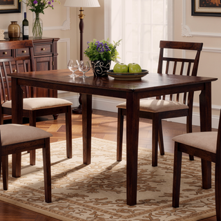 Sunvega Espresso and Beige 5-Piece Dining Set with Plush Microfiber Cushions