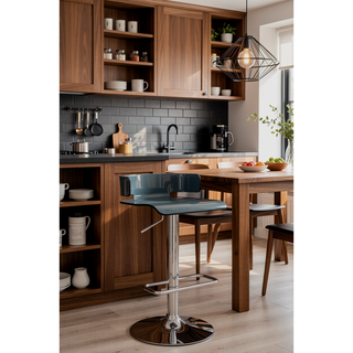 Sunvega Adjustable Swivel Stool with Low Backrest and Acrylic Seat
