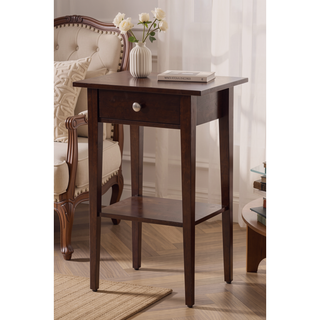 Sunvega Bright Pink Contemporary Nightstand with Durable Construction for Modern Decor