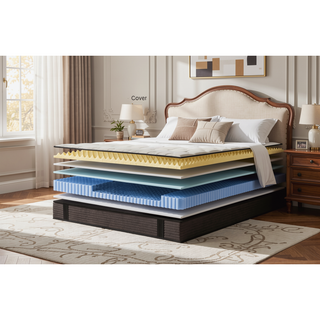Sunvega 10 Inch Cooling Gel Memory Foam Hybrid Mattress with Pocket Springs for Medium Firmness