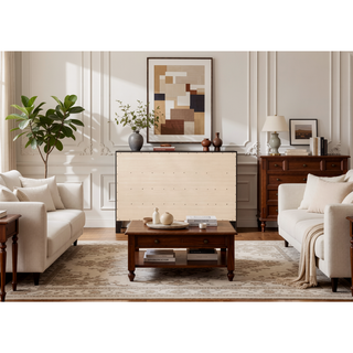 Sunvega Dark Brown Tufted Polyurethane Upholstered King Size Bed Frame