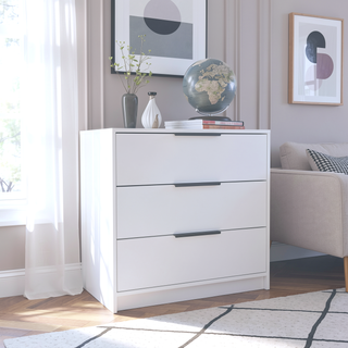 Sunvega Maryland Three Drawer Dresser with Superior Top in Black Wengue Pine Finish