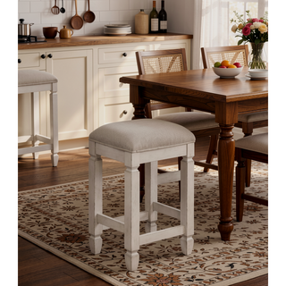 Sunvega Space Saving Console Table with 4 Stools and 2 Storage Drawers