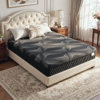 Sunvega Diamond Matrix Copper Cooling Hybrid Waterfall Top Mattress with Medium Feel