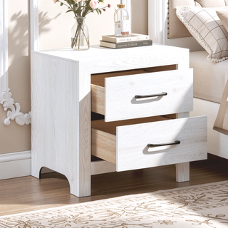 Sunvega Natural Finish Full Bed with Headboard Footboard and Rails