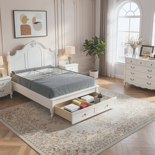 Sunvega Sturdy Foldable Metal Mattress Box Spring Foundation Bed Base with Removable Cover