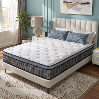 Sunvega 10 Inch King Size Breathable Cool Cover Memory Foam Hybrid Mattress