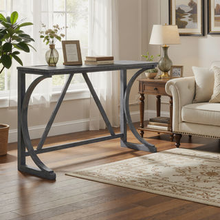 Sunvega 59 Inch Bar Table Set with Power Outlet and 3 Upholstered Stools for Living Room