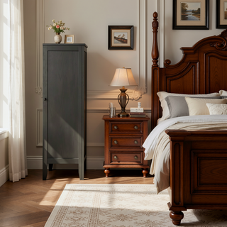 Sunvega Fully Assembled 6 Drawer Dresser with French Dovetail Wood Veneer Finish