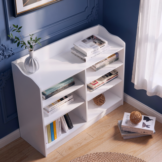 Sunvega White Entryway Organizer Bench with Nine Storage Shelves for Shoes