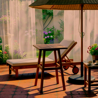 Sunvega Honey Eucalyptus Wooden Outdoor Dining Stool with Weather Resistant Finish