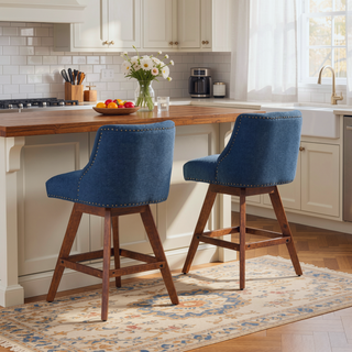 Sunvega 360-Degree Swivel Barstools with Soft Foam and Steel Spring Filler