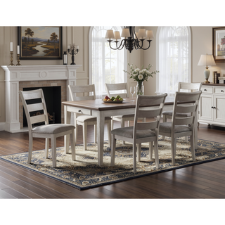 Sunvega Oak Dining Table with Plank Top and Drawer for Six Seating
