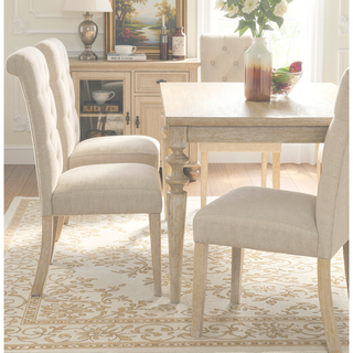 Sunvega Urban Style Wired White Finish Turned Leg Wood Dining Table