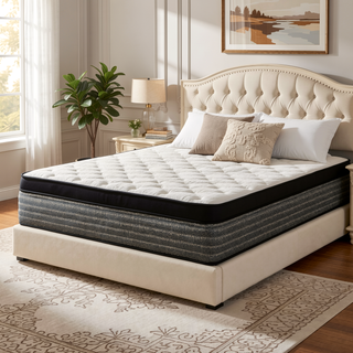 Sunvega 16" Queen Size Hybrid Mattress with Cooling Gel Memory Foam and Euro Top