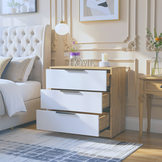 Sunvega Maryland Three Drawer Dresser with Superior Top in Black Wengue Pine Finish