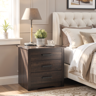 Sunvega Modern Elegance Wenge Nightstand with Durable Structure for Bedroom Decor