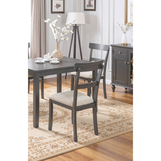 Sunvega Modern Natural Finish Wooden Top Dining Table and 4 Cushioned Chairs Set