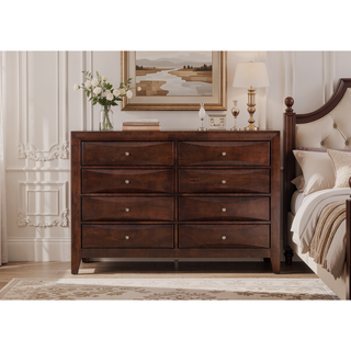 Sunvega Dark Brown Tufted Polyurethane Upholstered King Size Bed Frame