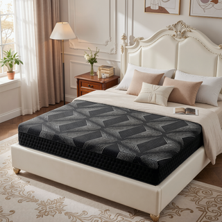 Sunvega Diamond Matrix Copper Cooling Hybrid Waterfall Top Mattress with Medium Feel