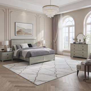 Sunvega Augusta Brown Nightstand with Dark Top Finish and Two Spacious Drawers
