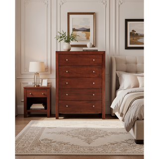 Sunvega Dark Brown Tufted Polyurethane Upholstered King Size Bed Frame