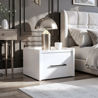Sunvega Floating Nightstand with Handy Drawer and Surface for Bedroom Storage