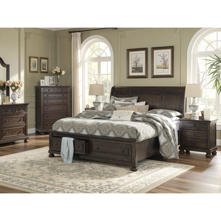 Sunvega Grayish Brown Wooden Dresser with 7 Dovetail Drawers and Antique Pewter Knobs