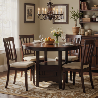 Sunvega Espresso Extension Counter Dining Table with Rich Brown Finish and Modern Aesthetic