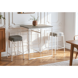 Sunvega Modern 32 Inch Rectangular Counter Height Dining Table with Grey Laminate Top