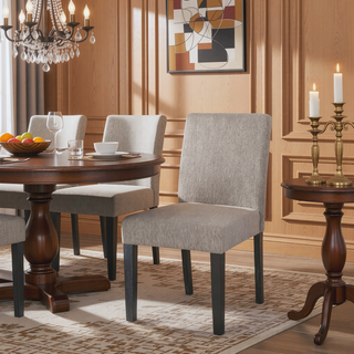 Sunvega Contemporary Upholstered Dining Chairs with Rubberwood Legs and Tapered Design