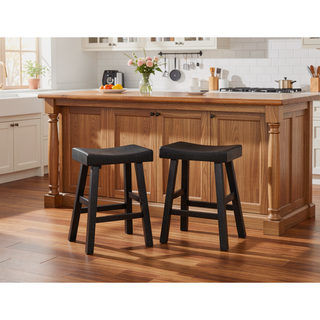 Sunvega 4-Piece Counter Height Dining Set with Table and 3 Stools in White and Coffee