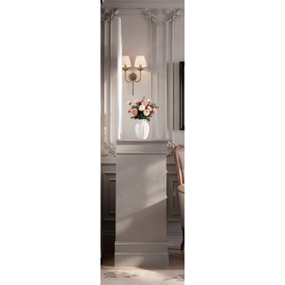 Sunvega Silver Champagne Nightstand with Two Spacious Drawers for Bedroom