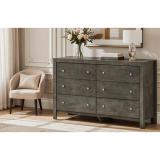 Sunvega Dark Brown Tufted Polyurethane Upholstered King Size Bed Frame