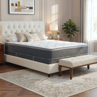 Sunvega Plush Queen Size Hybrid Mattress with Gel Memory Foam and Pocket Coils