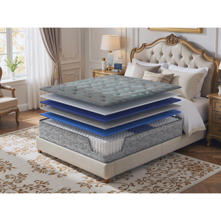 Sunvega 12" Euro Top Cooling Hybrid Mattress with Plush Comfort and Marvelous Middle Support
