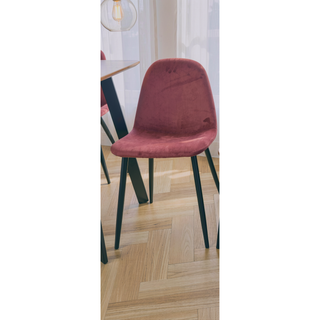 Sunvega Modern Velvet Upholstered Dining Chairs Set of 4 with Black Metal Legs