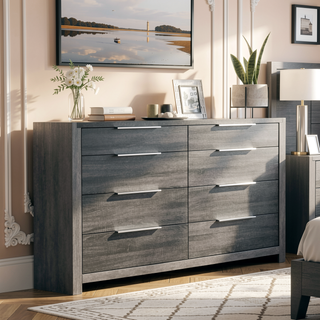 Sunvega Modern Transitional Beige Finish Nightstand with Three Wooden Drawers