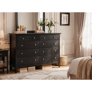 Sunvega Dark Brown Tufted Polyurethane Upholstered King Size Bed Frame