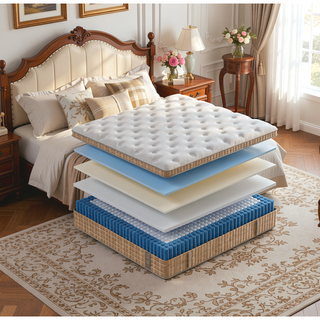 Sunvega 14 Inch King Mattress with Cooling Gel Memory Foam and Pocket Springs