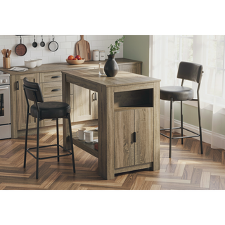 Sunvega Contemporary 48 Inch Rectangular Counter Height Dining Table with Storage